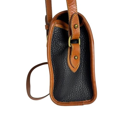 Dooney & Bourke VTG Essex Shoulder Bag Black Tan All Weather Leather USA Classic - Picture 6 of 16
